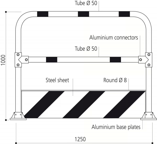 Barie giao thông rào chắn chữ U - HR005