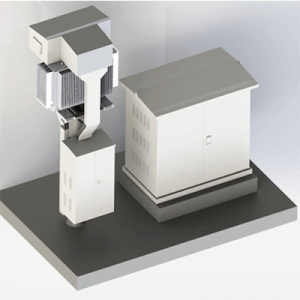 Single-column transformer substation